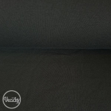 Hrubá počesaná teplákovina - black - zbytok 35 cm