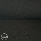 Hrubá počesaná teplákovina - black - zbytok 30 cm