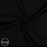 Jednolícny elastický úplet - black - zbytok 27 cm