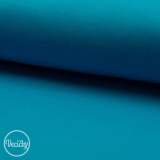 Počesaná elastická teplákovina aqua - zbytok 35 cm