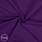 Počesaná elastická teplákovina purple - zbytok 100 cm