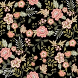 Bavlna popelín - paisley black
