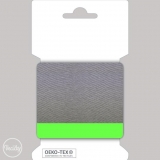 Patent elastický hladký 7cm melír sivý-neón zelený 