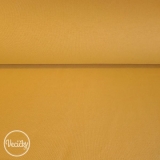 Hrubá počesaná teplákovina - misted yellow