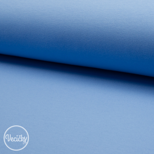 Počesaná elastická teplákovina blue - zbytok 50 cm