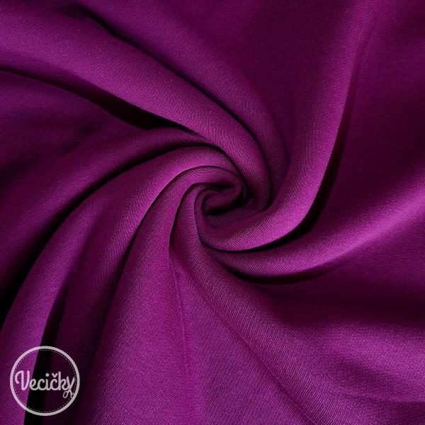 Hrubá počesaná teplákovina - dark purple - zbytok 35 cm