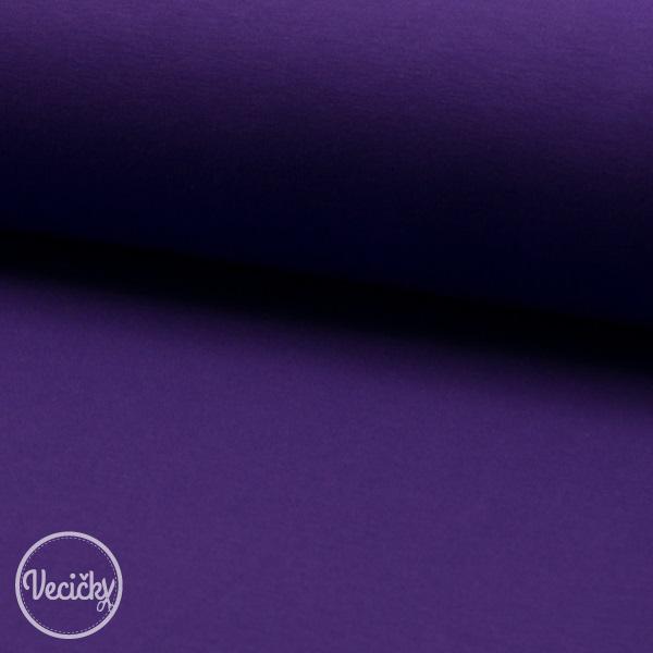 Počesaná elastická teplákovina purple zbytok 80 cm