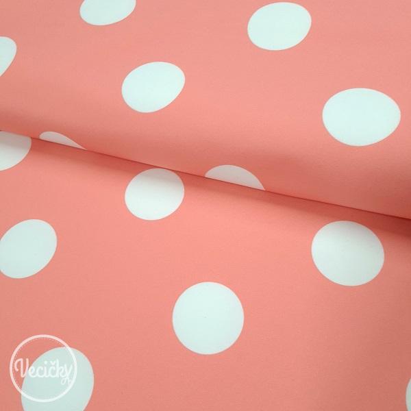 Zimný softshell - pink dots - II. trieda - zbytok 90 cm
