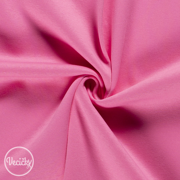 Hrubá počesaná teplákovina - dark pink - zbytok 50 cm