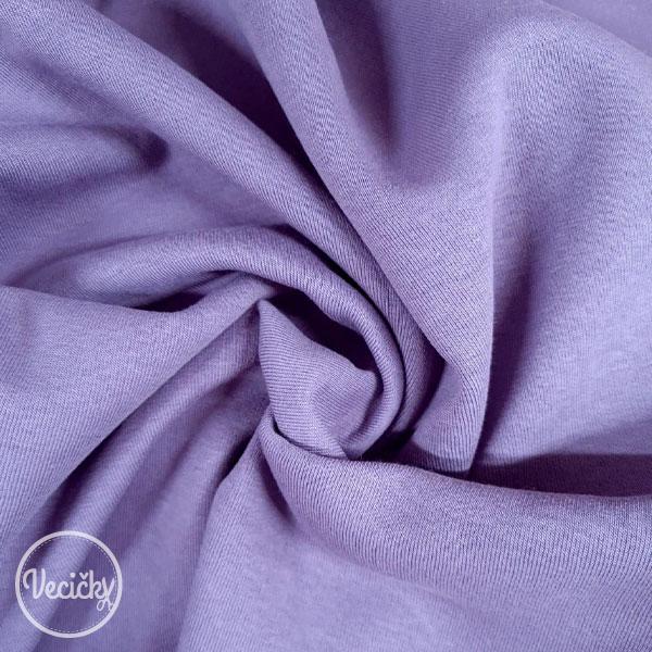 Hrubá počesaná teplákovina - lavender - zbytok 80 cm