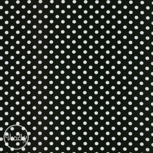 ÚPLET - bodky čierne 1,5cm