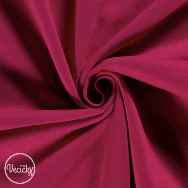 Hrubá počesaná teplákovina - raspberry - zbytok 20 cm
