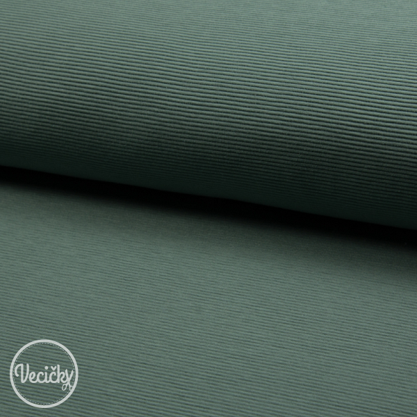 Ottoman rebrovaný ÚPLET - dusty mint