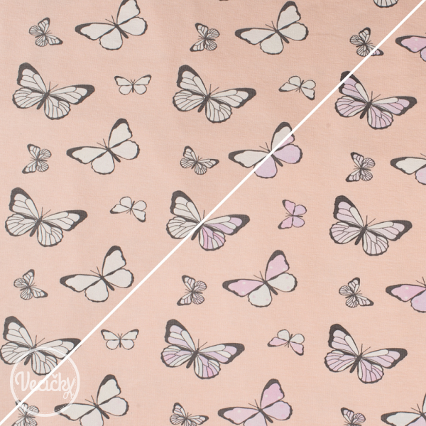 ÚPLET - Magic Butterfly dusty pink - zbytok 50 cm
