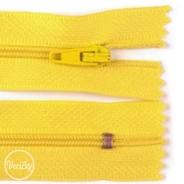 Špirálový zips šírka 3 mm dĺžka 45 cm pinlock - žltý