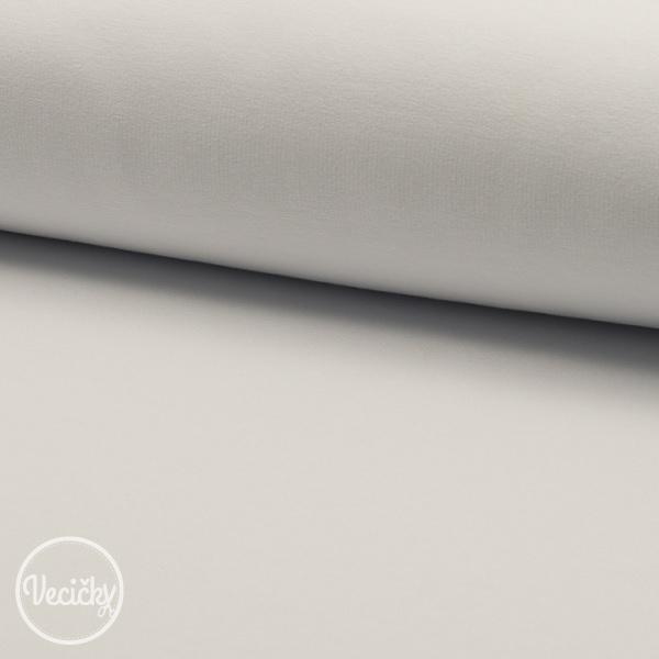 Počesaná elastická teplákovina optical white