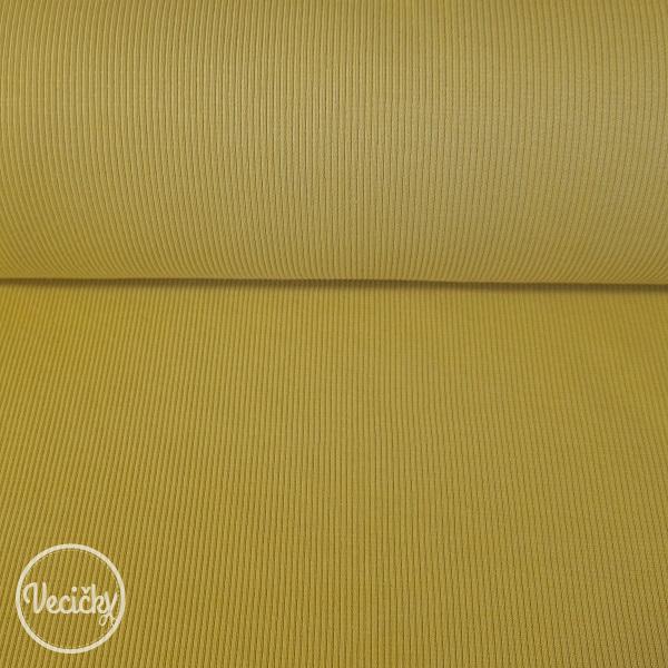Patent elastický rebrovaný 110 cm - misted yellow
