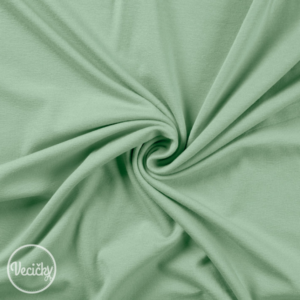 Viskózový úplet de luxe - dusty mint