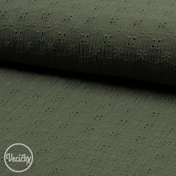 Madeira dvojitá gázovina khaki