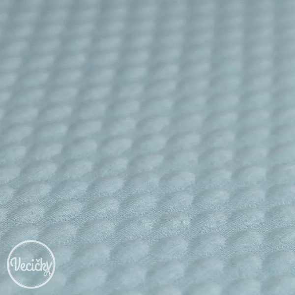 Pletenina žakár bodky - sea green