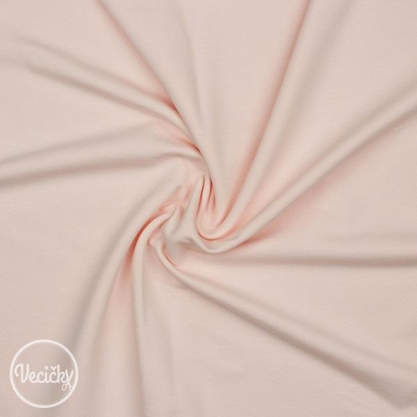 Organická elastická teplákovina nepočesaná - light rosa