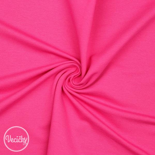 Organická elastická teplákovina nepočesaná - fuchsia