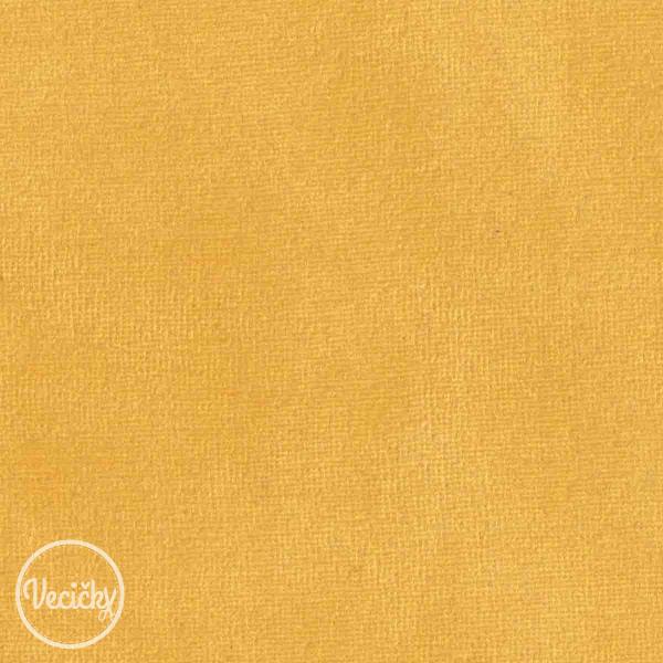 Bavlnený elastický velúr - yellow