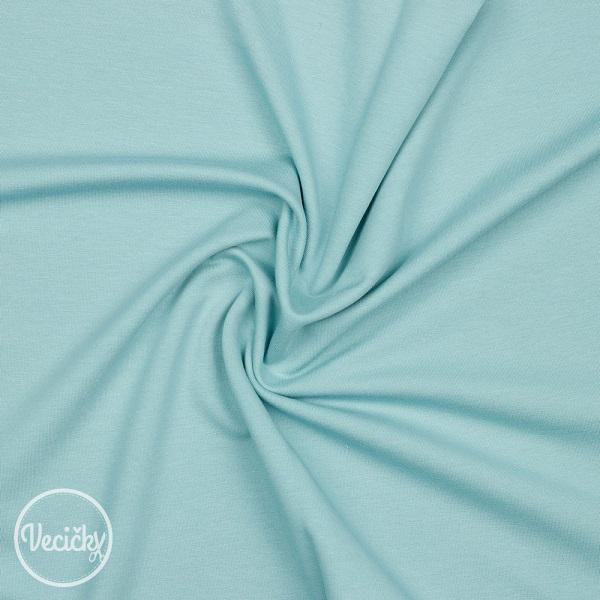 Organická elastická teplákovina nepočesaná - light blue