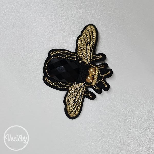 Nažehľovačka včela - čierno zlatá