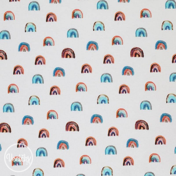 Rebrovaný ÚPLET - mini rainbow