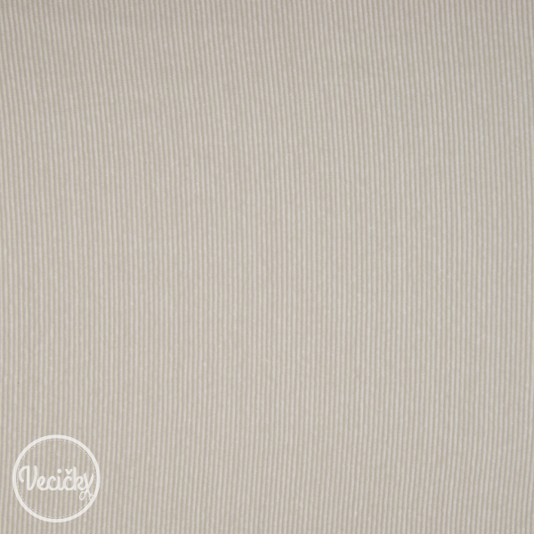 Patent elastický hladký - beige-white pásik 2mm