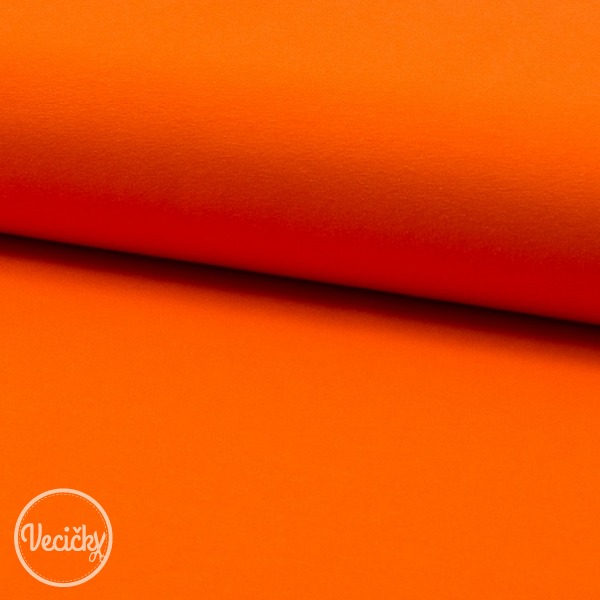 Jednolícny elastický úplet - orange