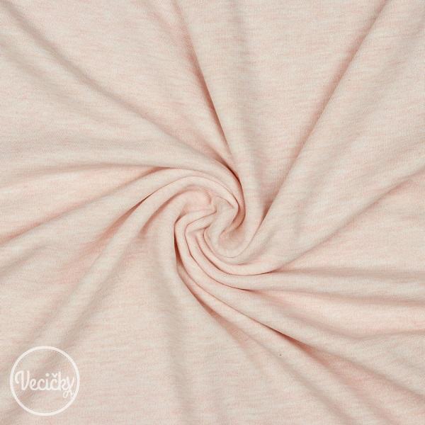 Počesaná TEPLÁKOVINA - rose melange brushed