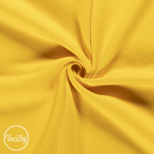 Hrubá počesaná teplákovina - yellow