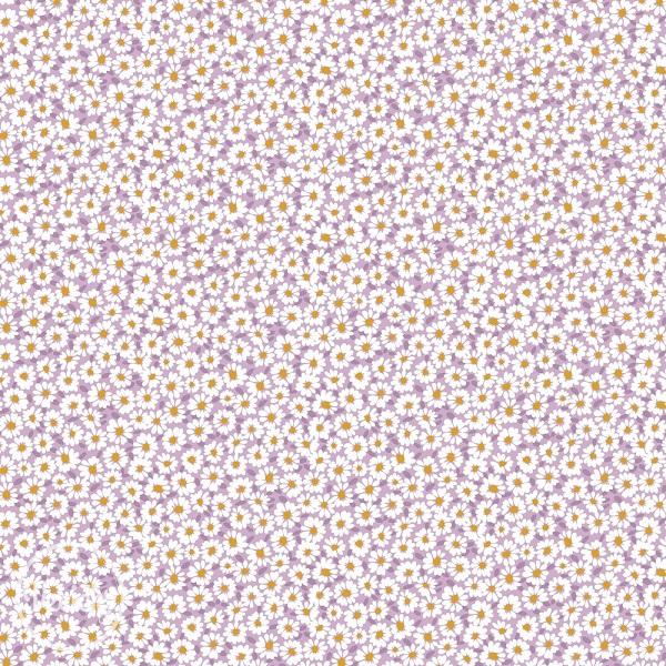 Bavlna popelín - daisy and dots lilac