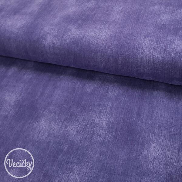 Nepočesaná elastická teplákovina - jeans purple