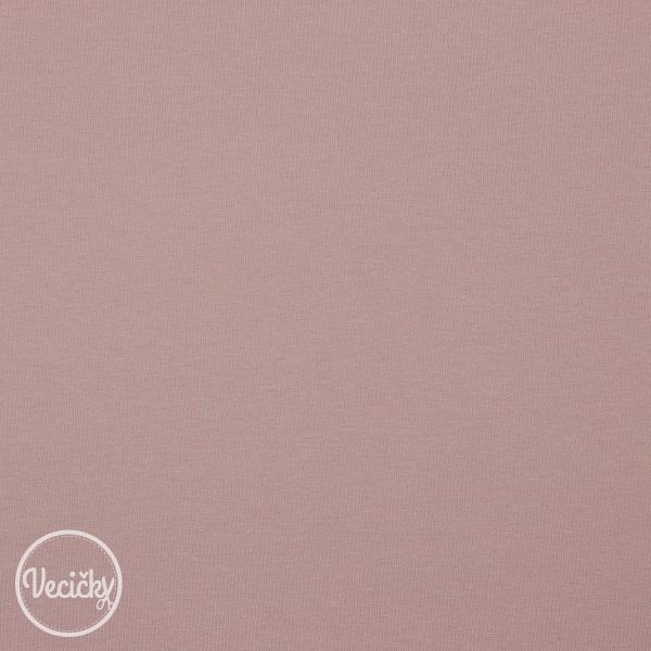 Organická elastická teplákovina nepočesaná - rose