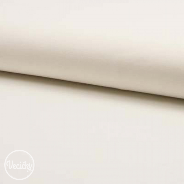 Organická nepočesaná elastická teplákovina - white