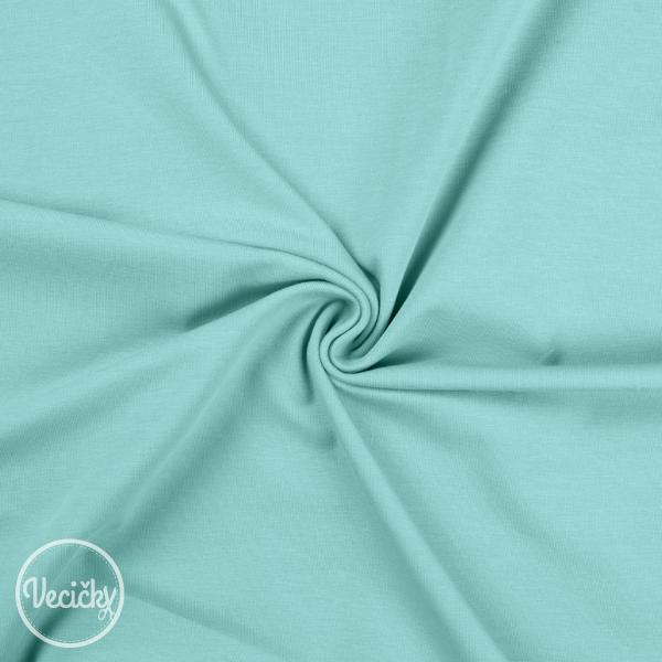 Jednolícny elastický úplet - aqua