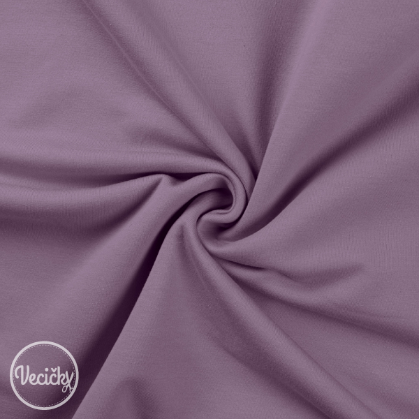 Počesaná elastická teplákovina dusty lilac