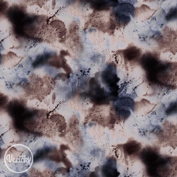 POČESANÁ TEPLÁKOVINA - tie dye navy