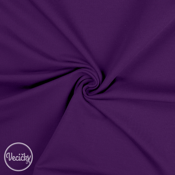 Počesaná elastická teplákovina purple