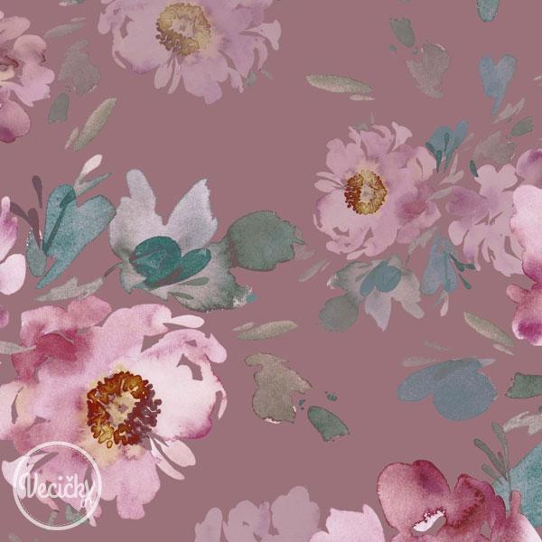 ÚPLET - roses mauve