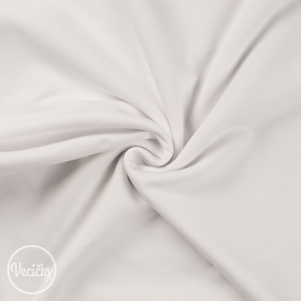 Počesaná elastická teplákovina white