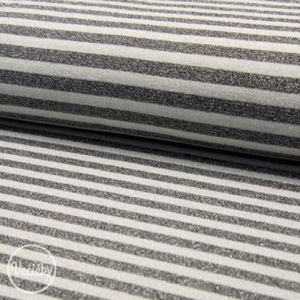 ÚPLET lurex stripe - dark grey