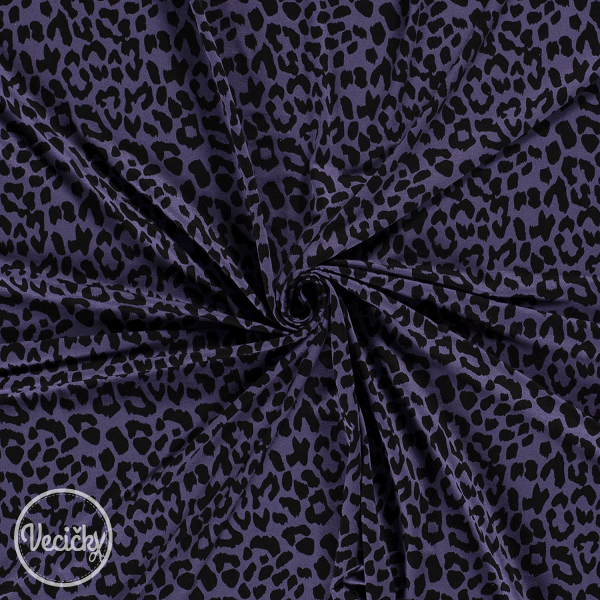 Viskózový úplet - cheetah purple