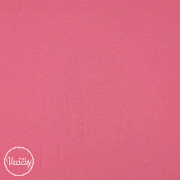 Organická elastická teplákovina nepočesaná - pink