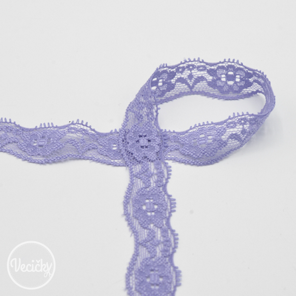 Elastická čipka - 18mm - lilac