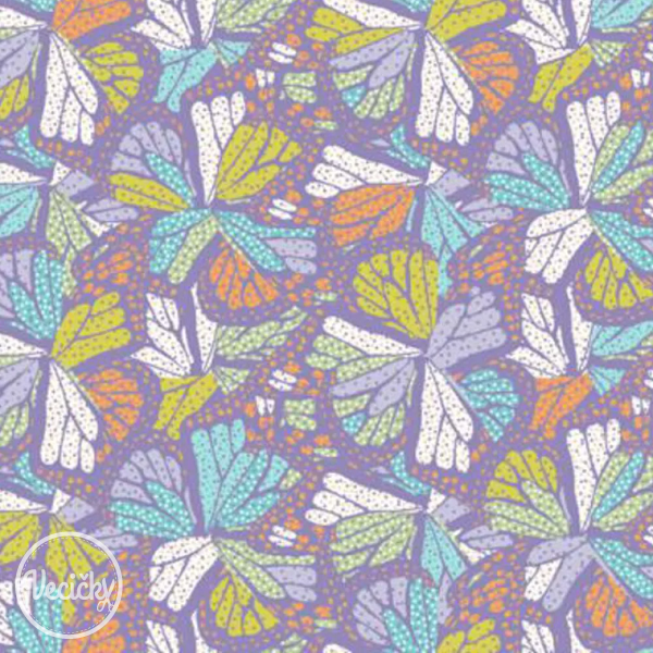Bavlna voile - butterfly 