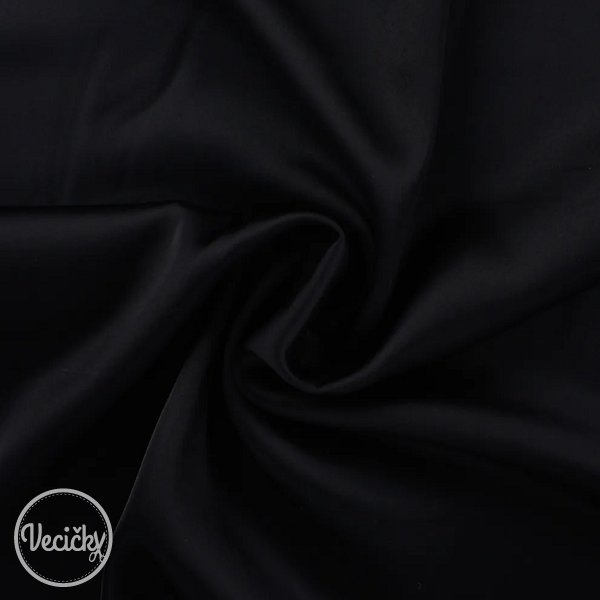 Satén viskózový - black